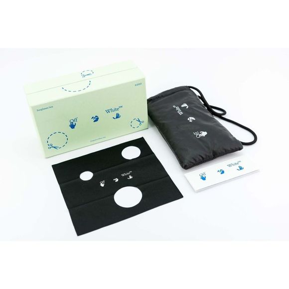 Off-White Virgil Sunglasses OERI008C99PLA0024545 Crystal Frame Blue Lens - Picture 6 of 6